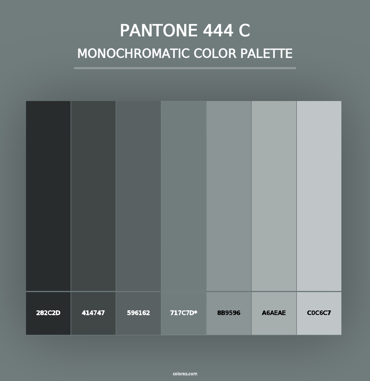 PANTONE 444 C - Monochromatic Color Palette