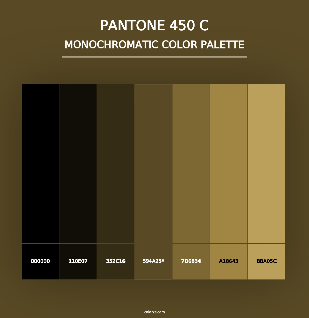 PANTONE 450 C - Monochromatic Color Palette