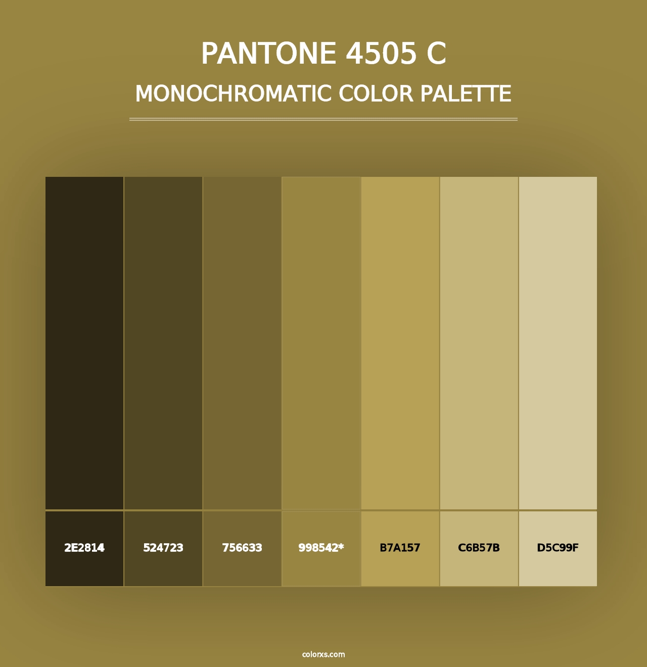 PANTONE 4505 C - Monochromatic Color Palette