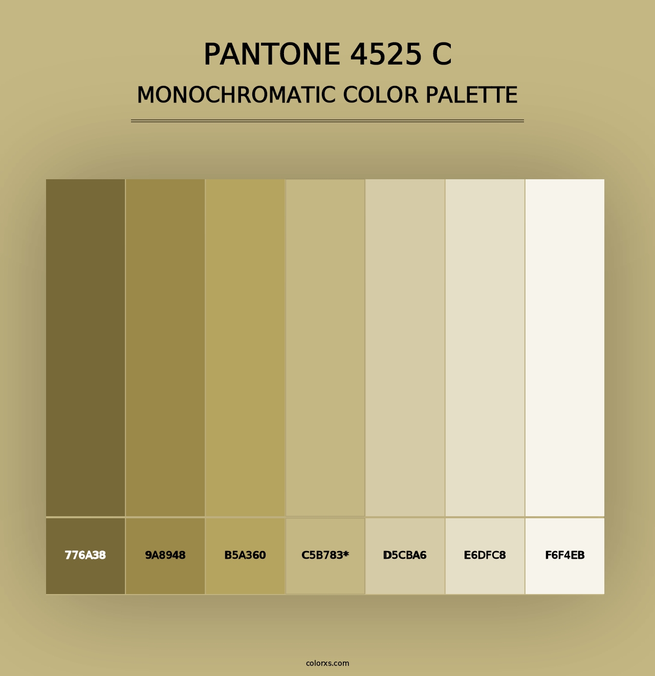 PANTONE 4525 C - Monochromatic Color Palette