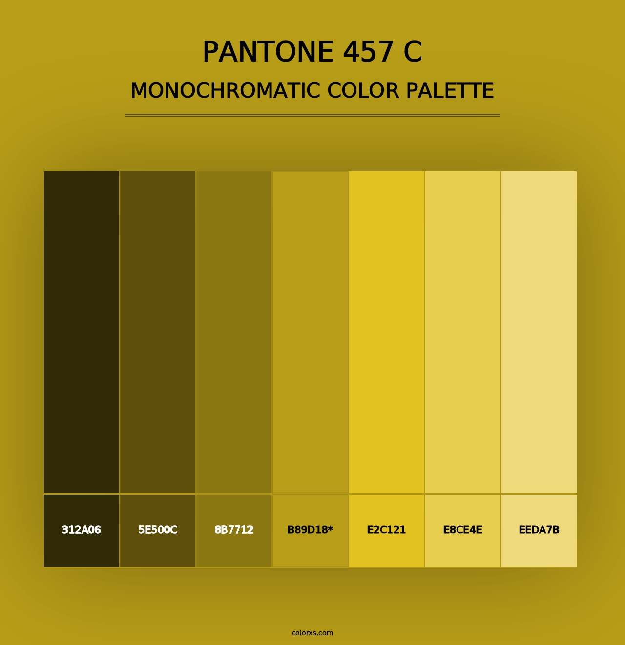 PANTONE 457 C - Monochromatic Color Palette