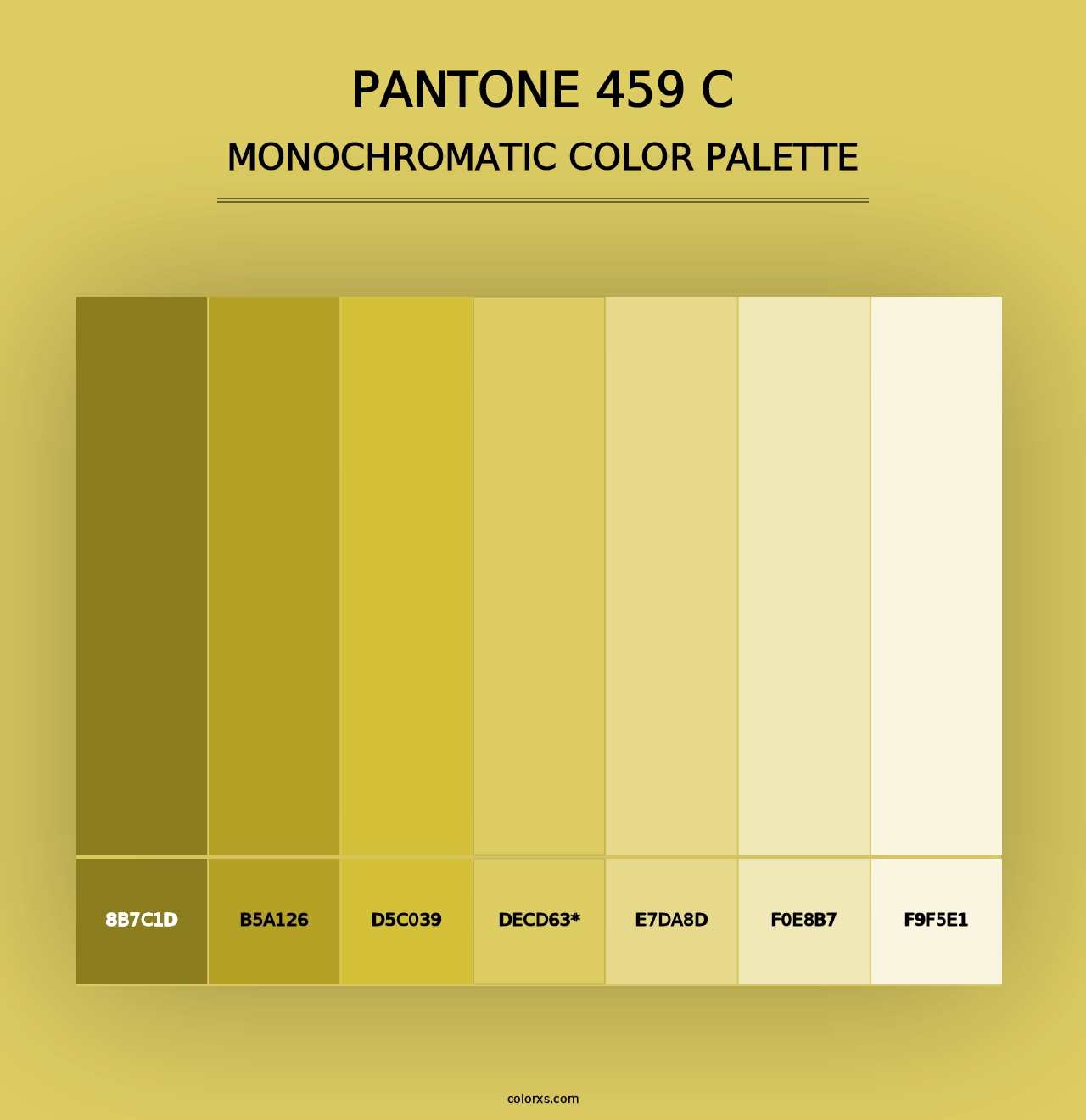 PANTONE 459 C - Monochromatic Color Palette