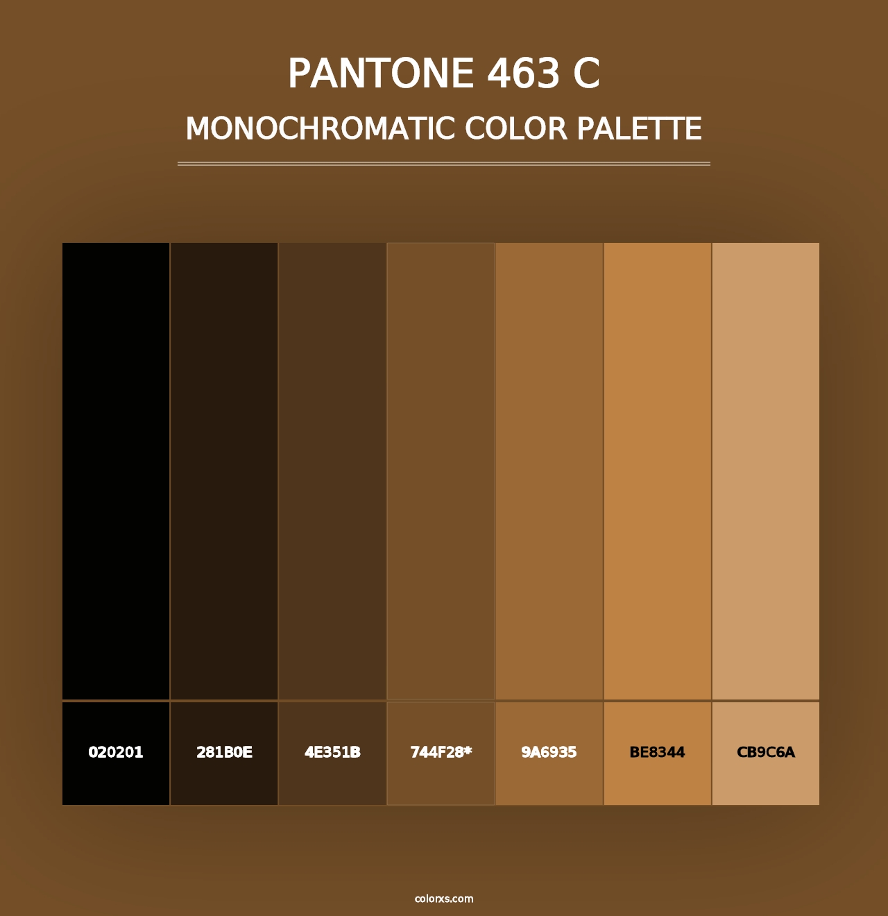 PANTONE 463 C - Monochromatic Color Palette