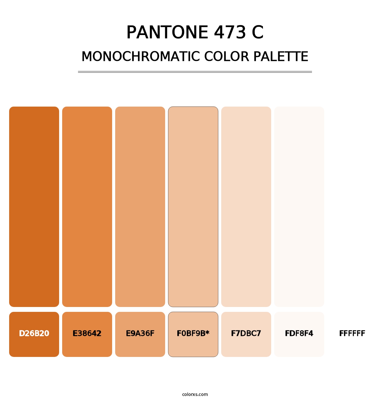 PANTONE 473 C - Monochromatic Color Palette