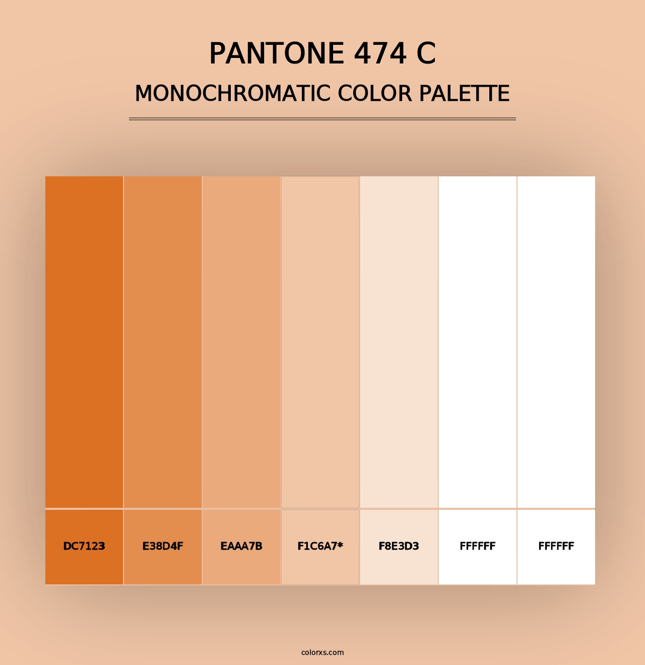 PANTONE 474 C - Monochromatic Color Palette