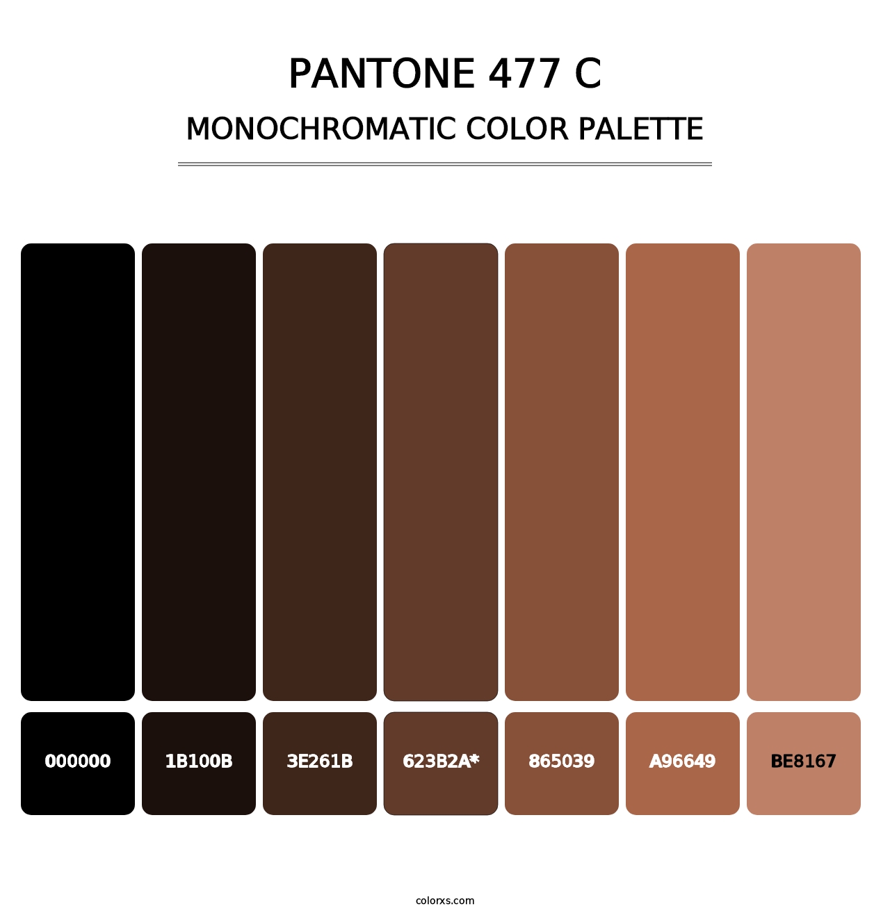 PANTONE 477 C - Monochromatic Color Palette