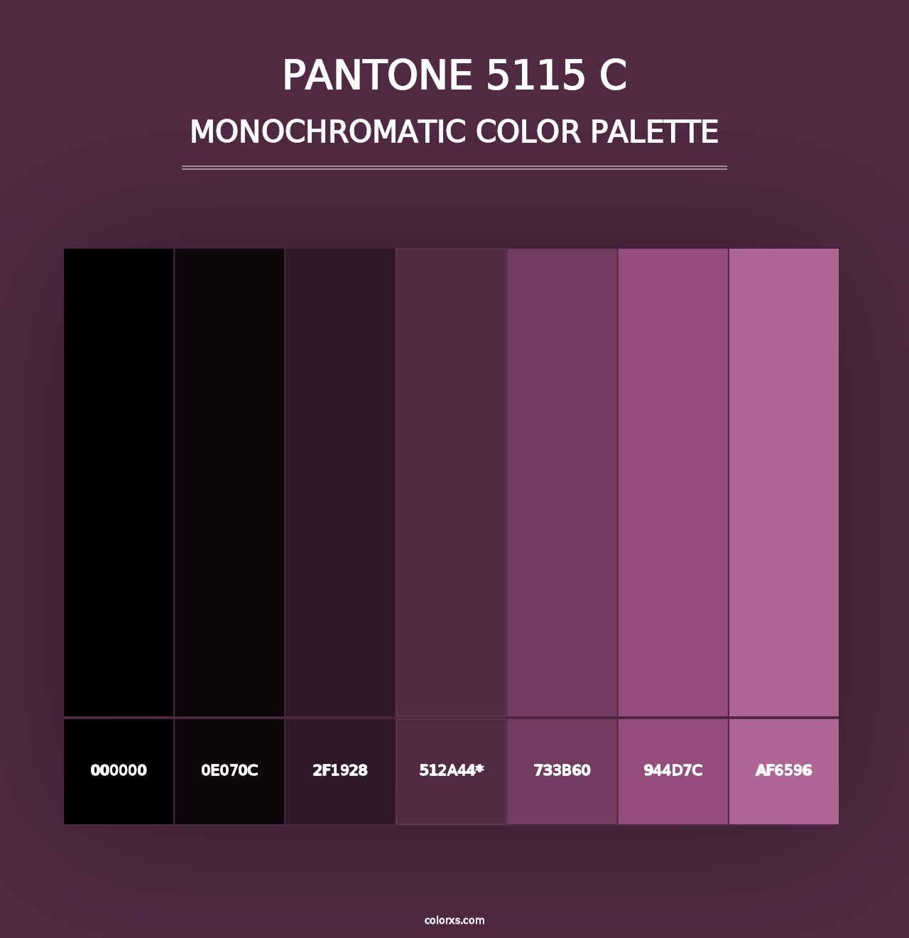 PANTONE 5115 C - Monochromatic Color Palette