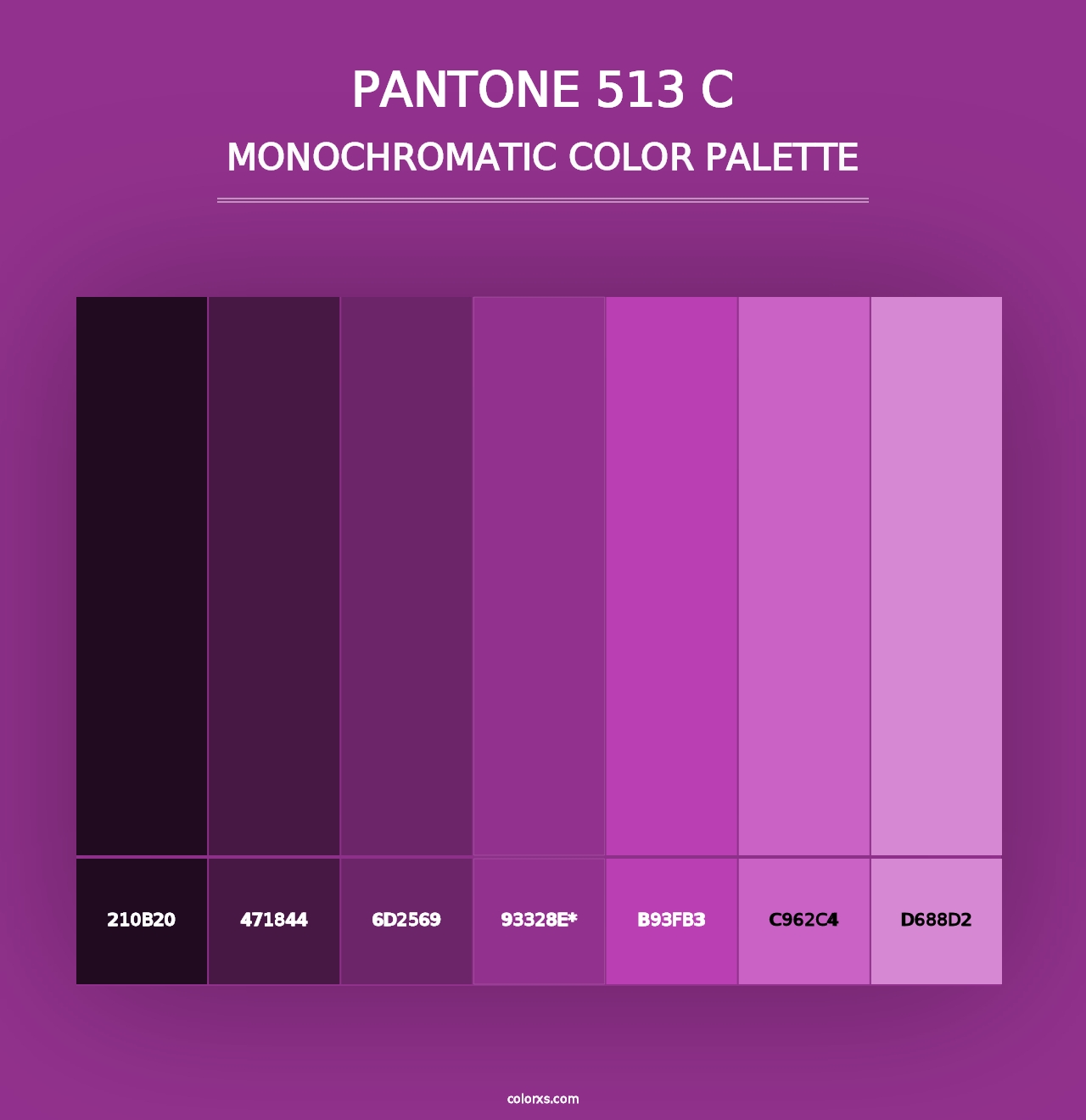 PANTONE 513 C - Monochromatic Color Palette