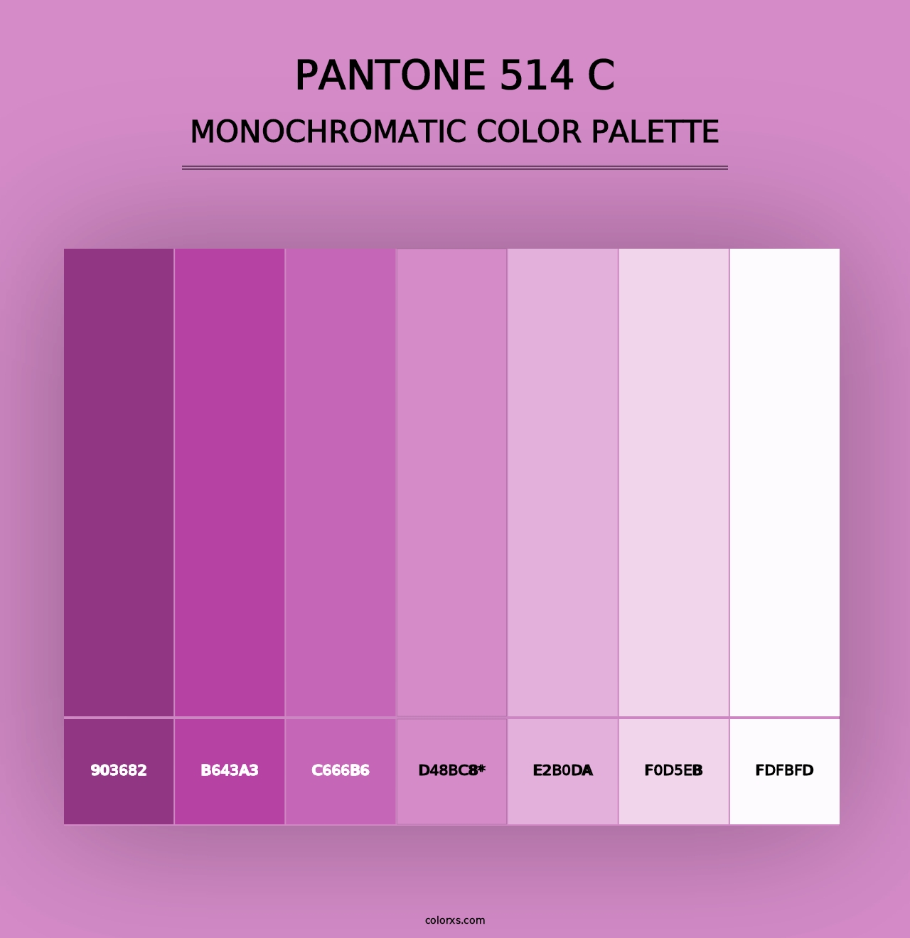 PANTONE 514 C - Monochromatic Color Palette