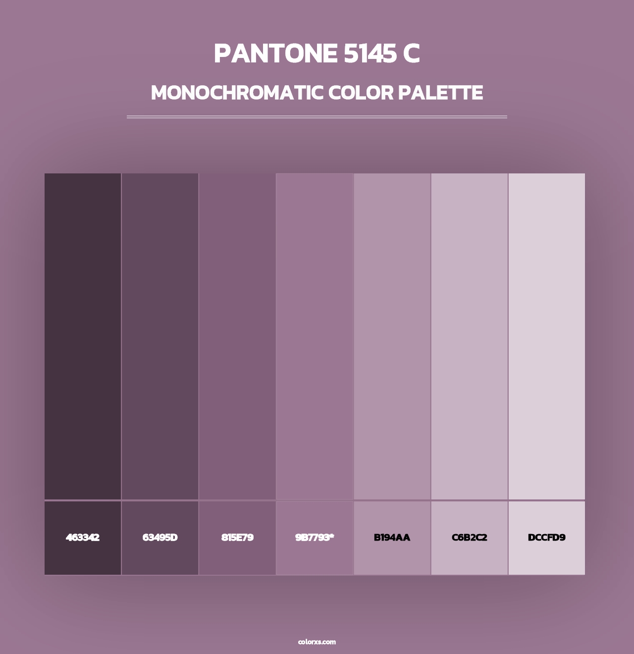 PANTONE 5145 C - Monochromatic Color Palette