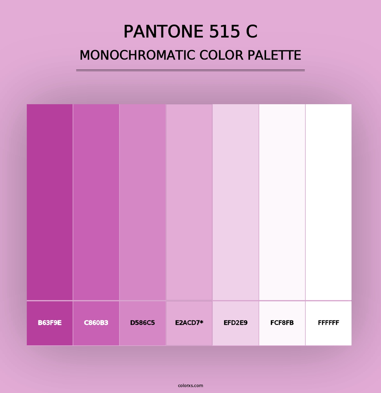 PANTONE 515 C - Monochromatic Color Palette