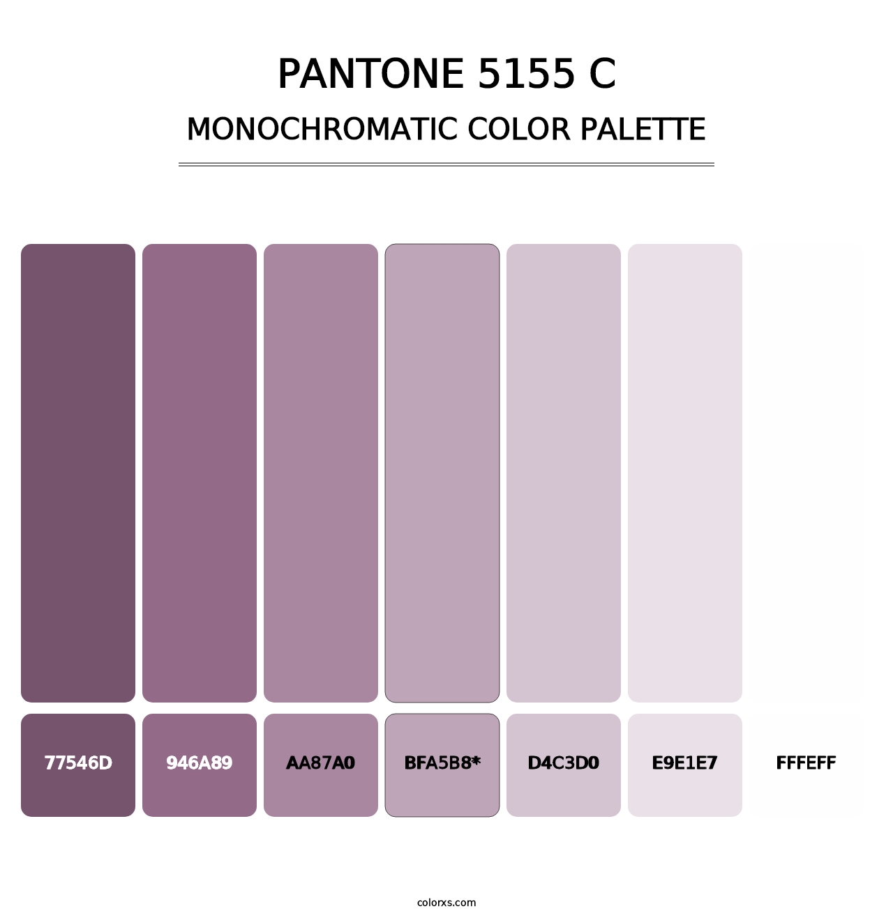 PANTONE 5155 C - Monochromatic Color Palette