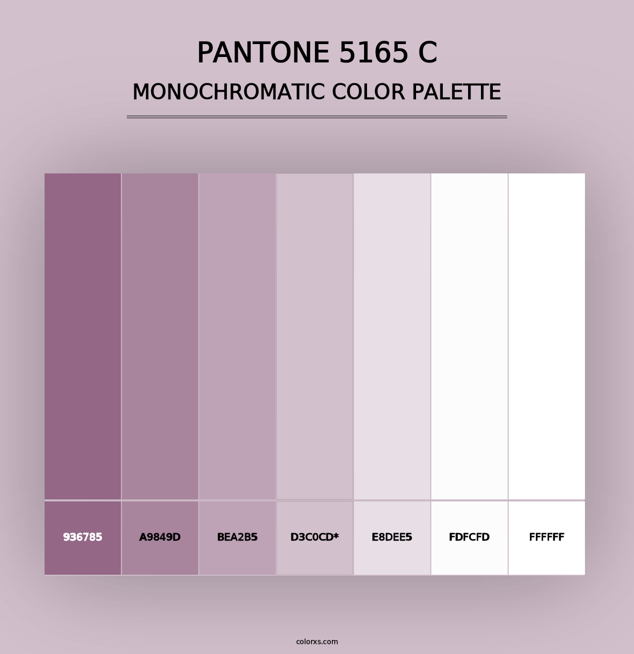 PANTONE 5165 C - Monochromatic Color Palette