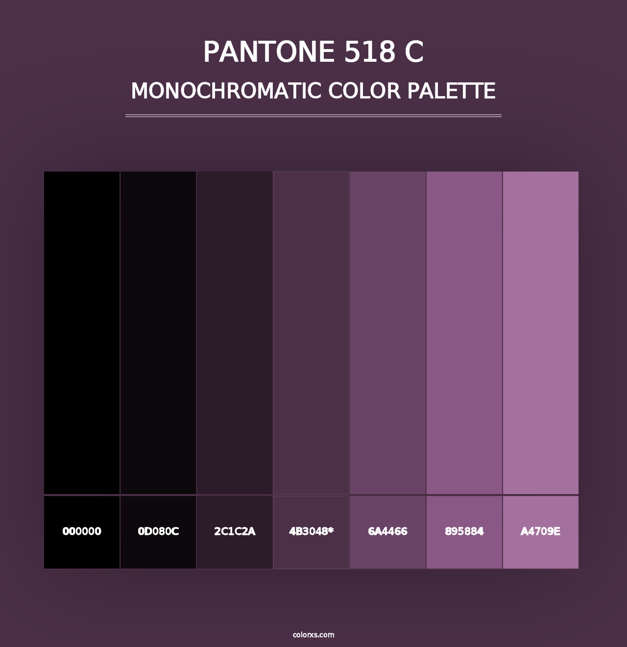 PANTONE 518 C - Monochromatic Color Palette