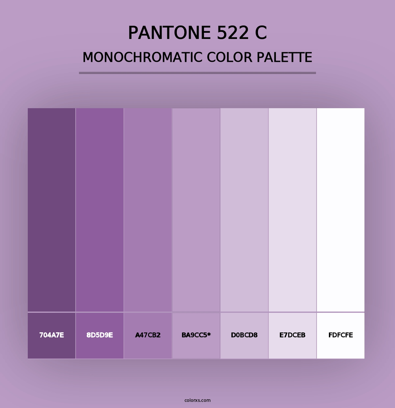 PANTONE 522 C - Monochromatic Color Palette