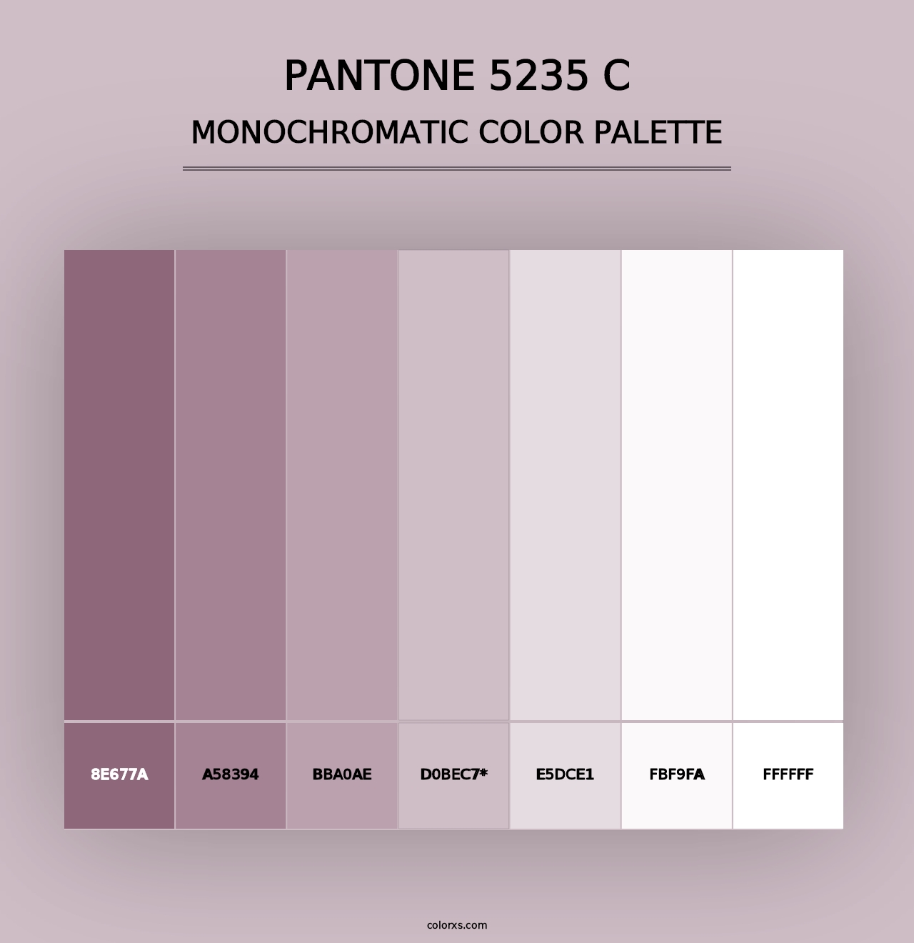 PANTONE 5235 C - Monochromatic Color Palette