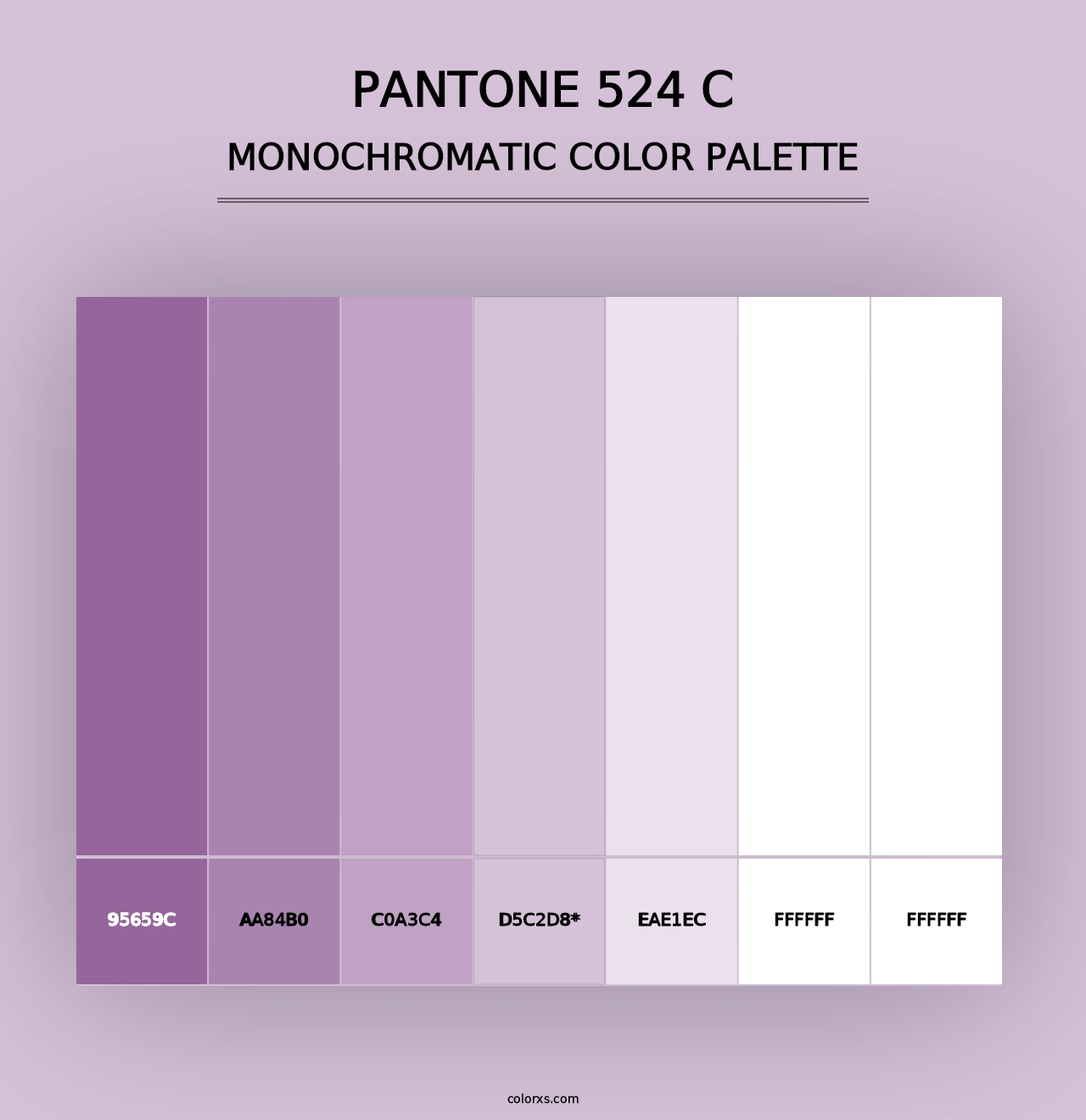 PANTONE 524 C - Monochromatic Color Palette