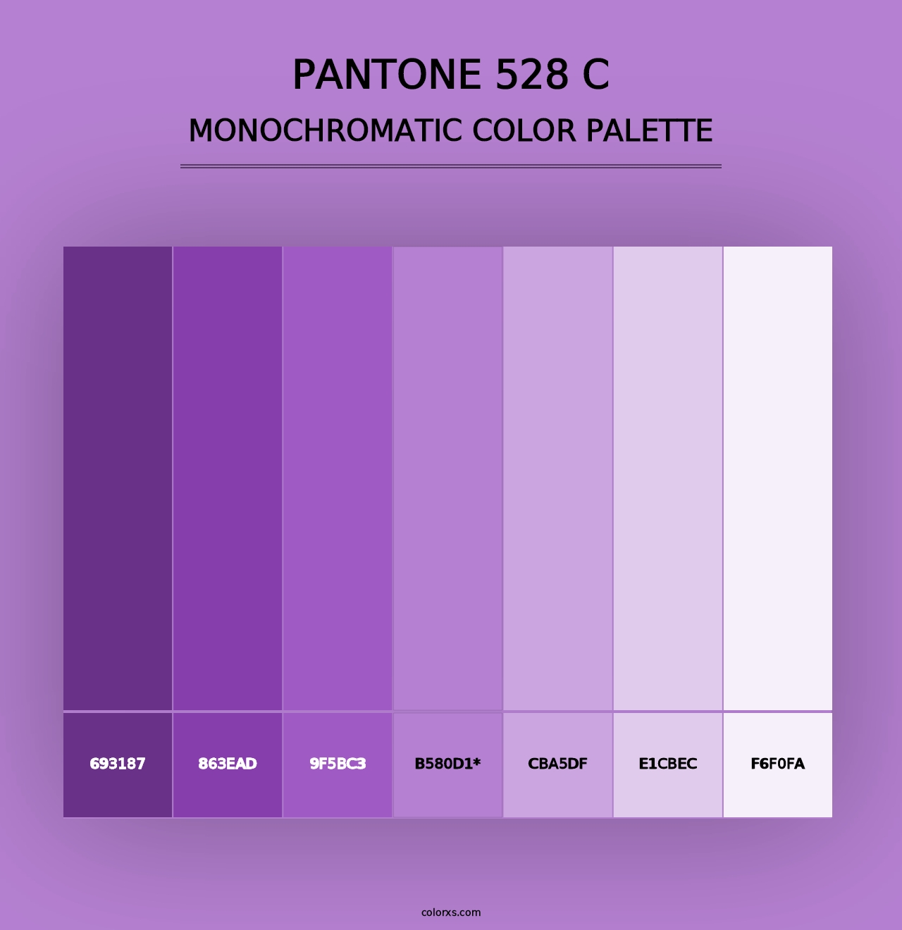 PANTONE 528 C - Monochromatic Color Palette