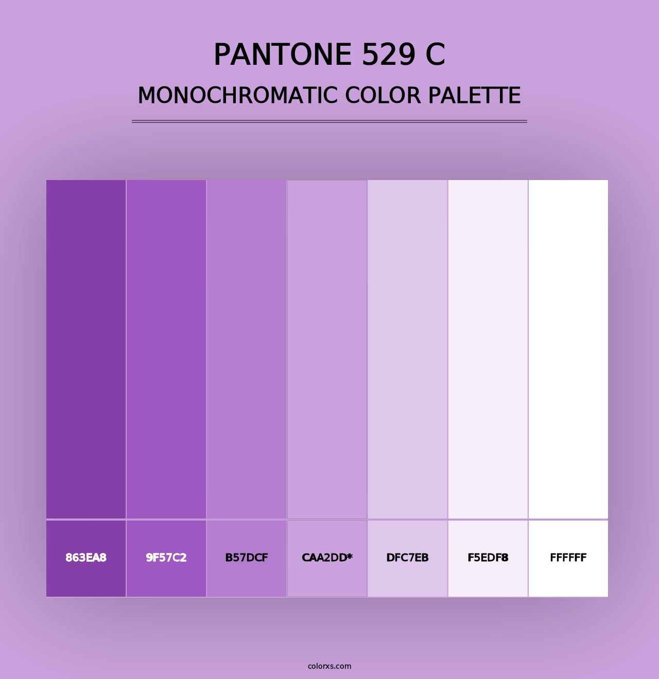 PANTONE 529 C - Monochromatic Color Palette