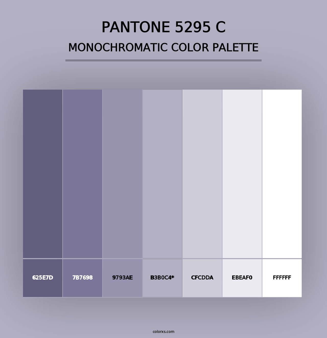 PANTONE 5295 C - Monochromatic Color Palette