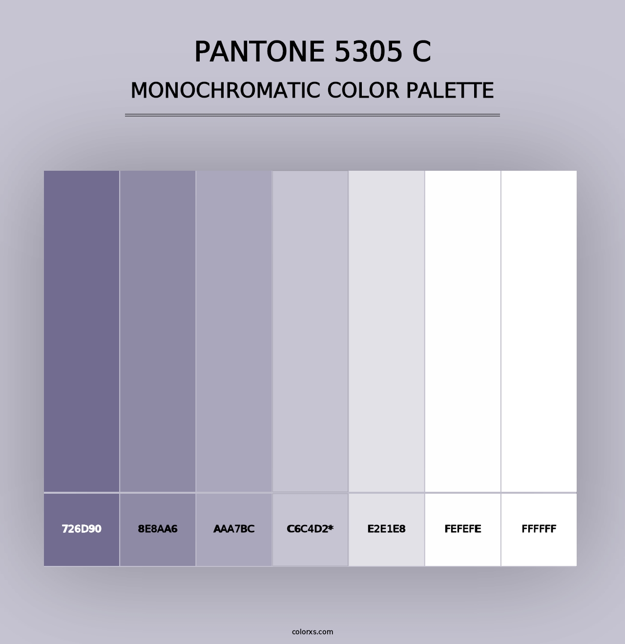 PANTONE 5305 C - Monochromatic Color Palette