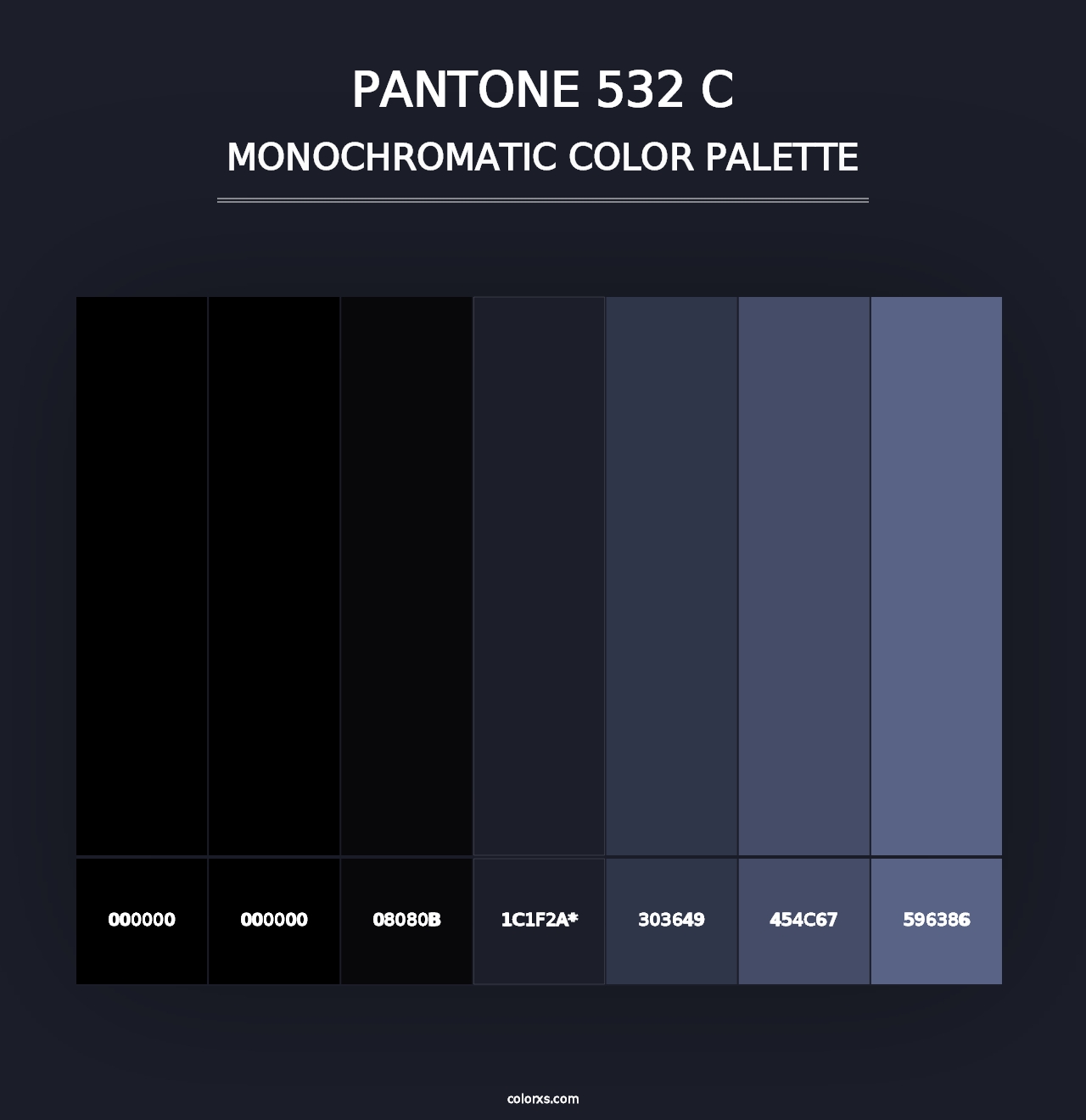 PANTONE 532 C - Monochromatic Color Palette