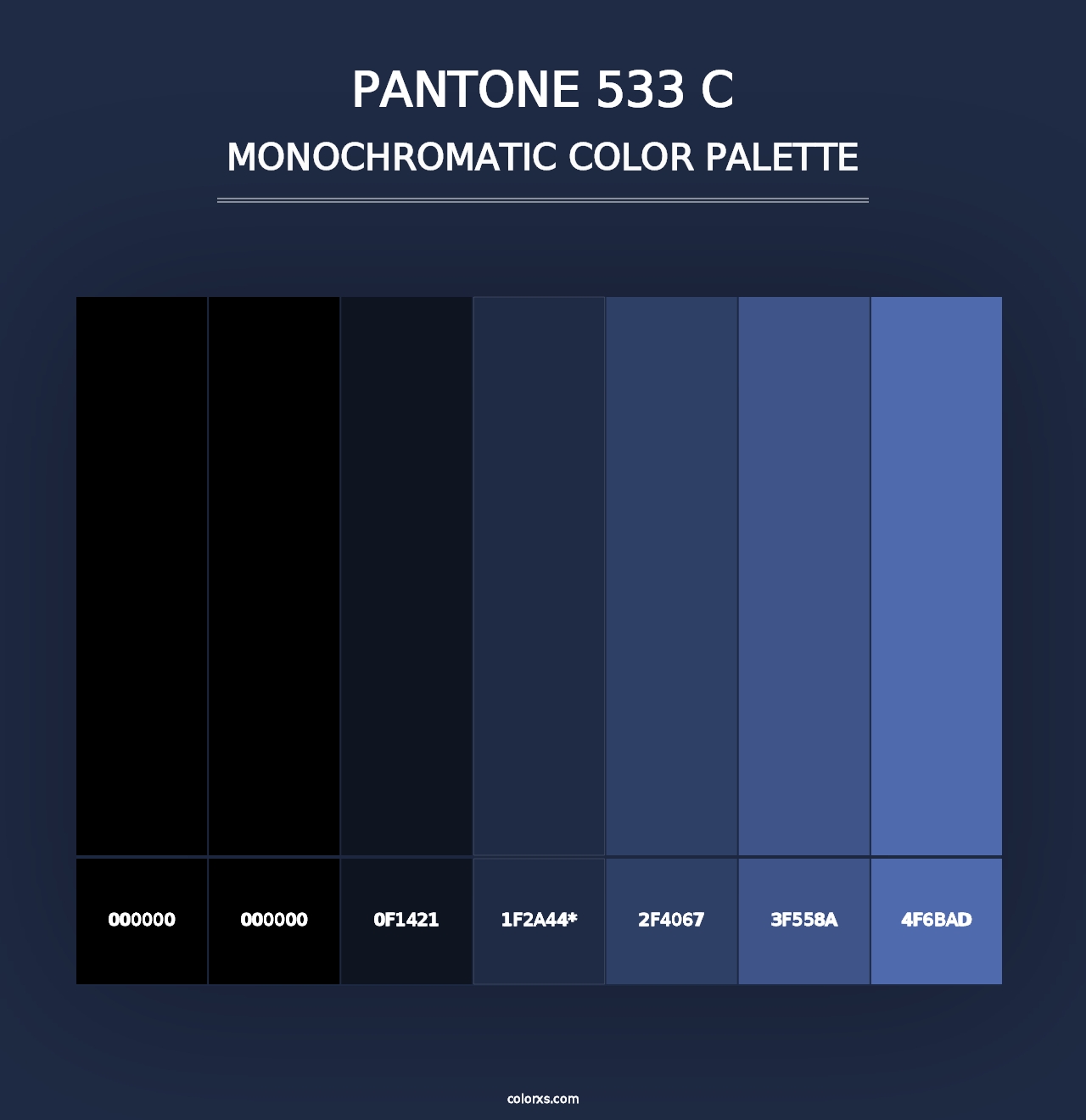 PANTONE 533 C - Monochromatic Color Palette