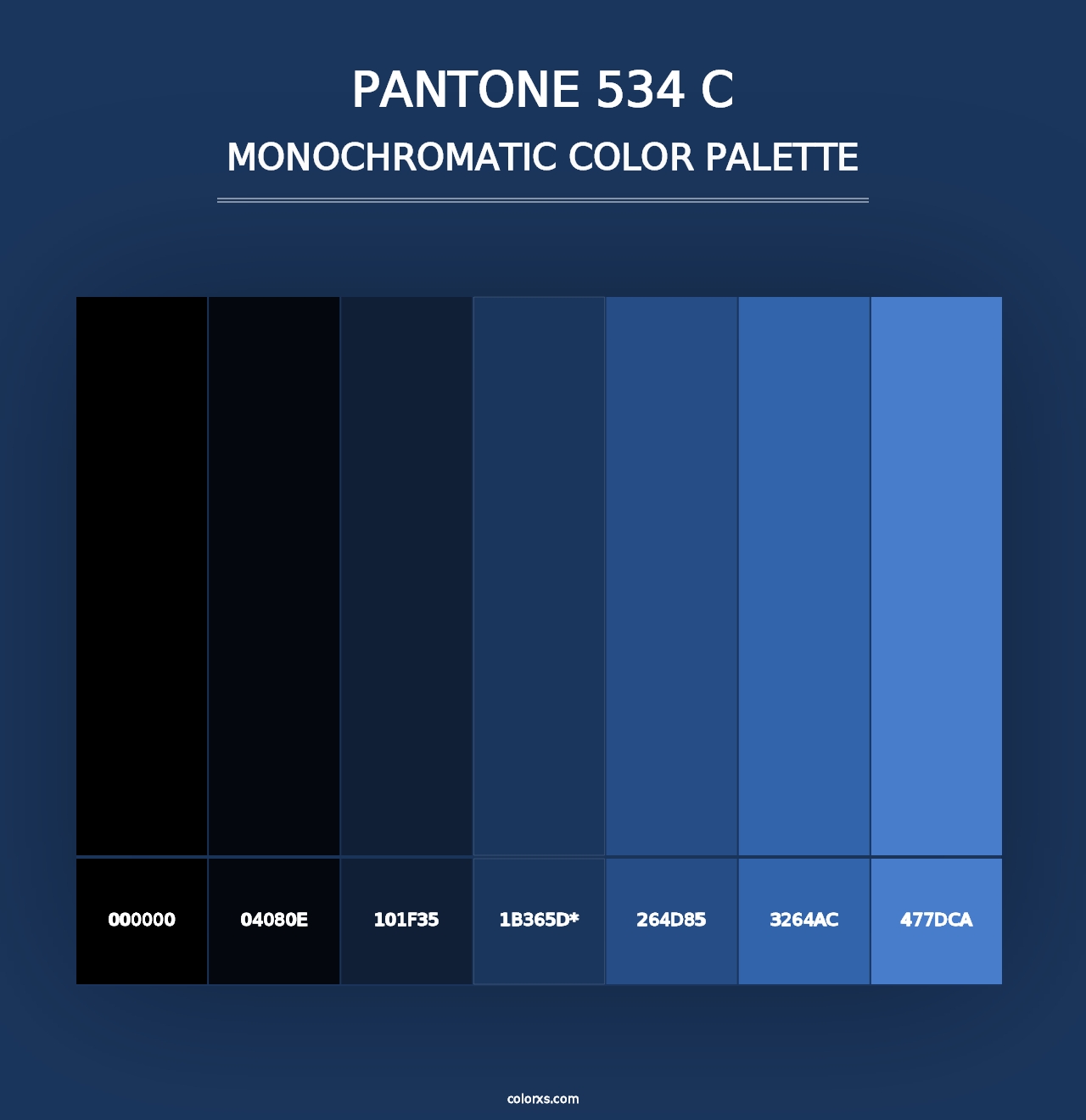 PANTONE 534 C - Monochromatic Color Palette