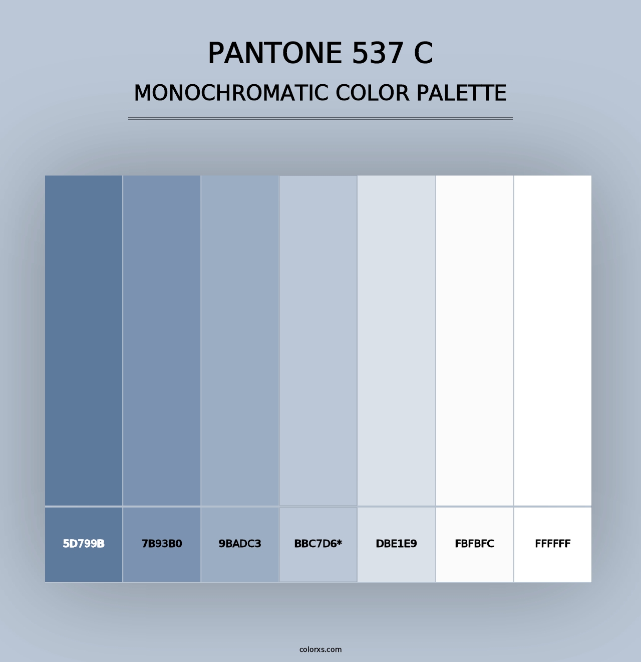 PANTONE 537 C - Monochromatic Color Palette