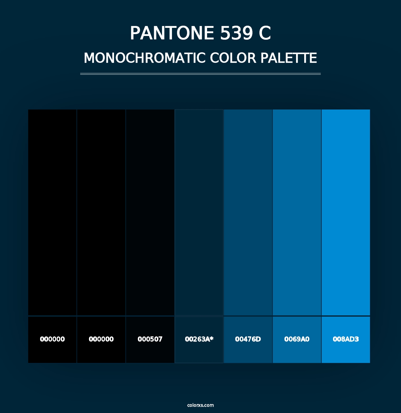 PANTONE 539 C - Monochromatic Color Palette