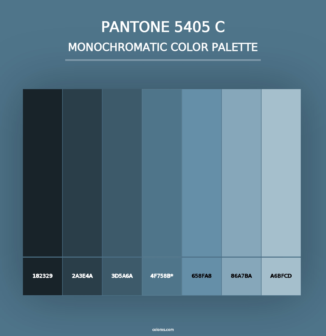 PANTONE 5405 C - Monochromatic Color Palette