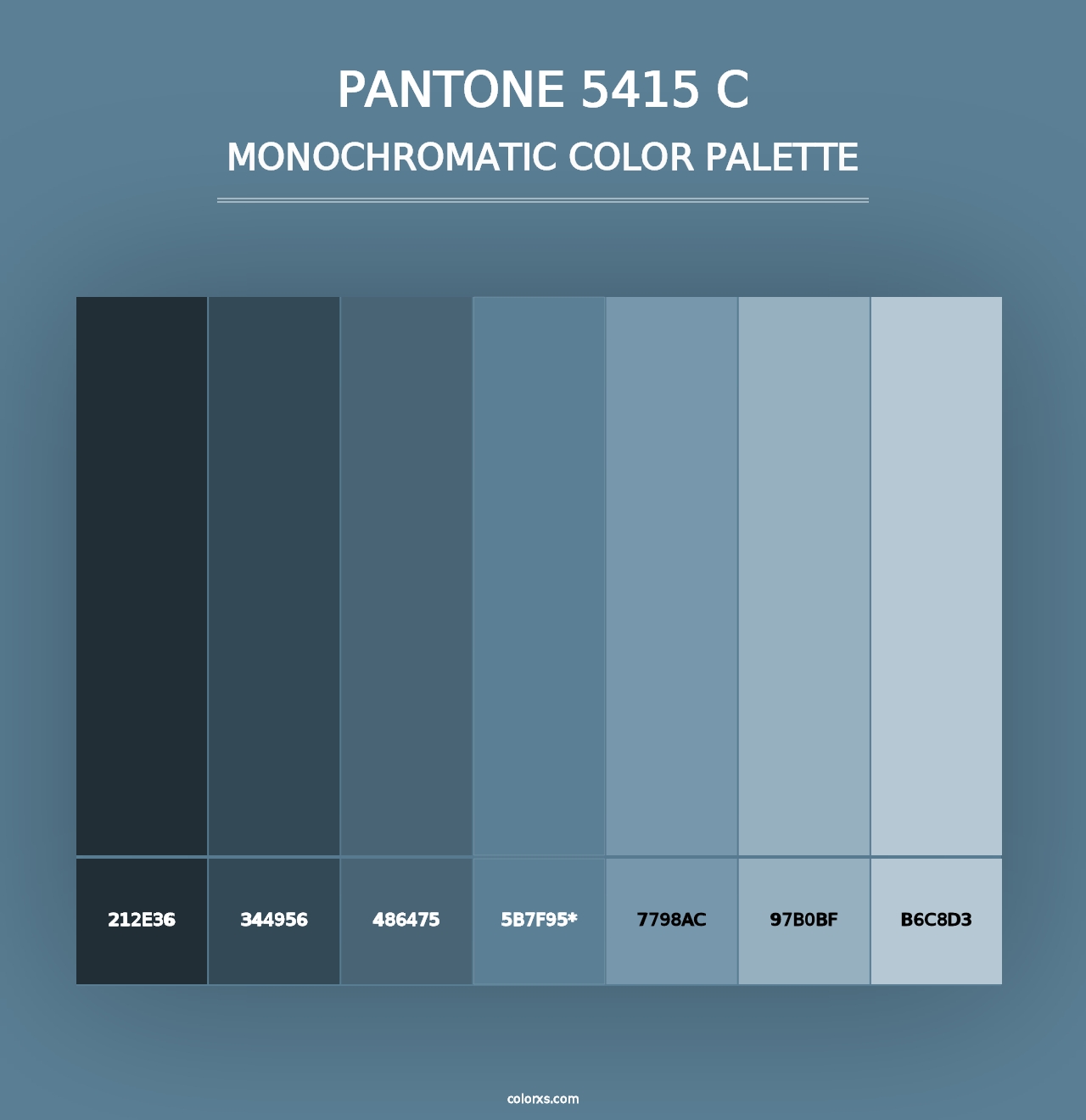 PANTONE 5415 C - Monochromatic Color Palette