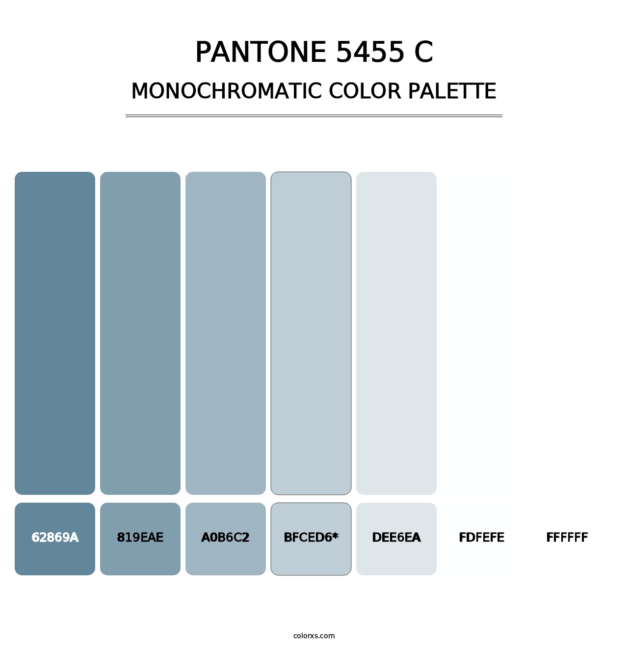 PANTONE 5455 C - Monochromatic Color Palette