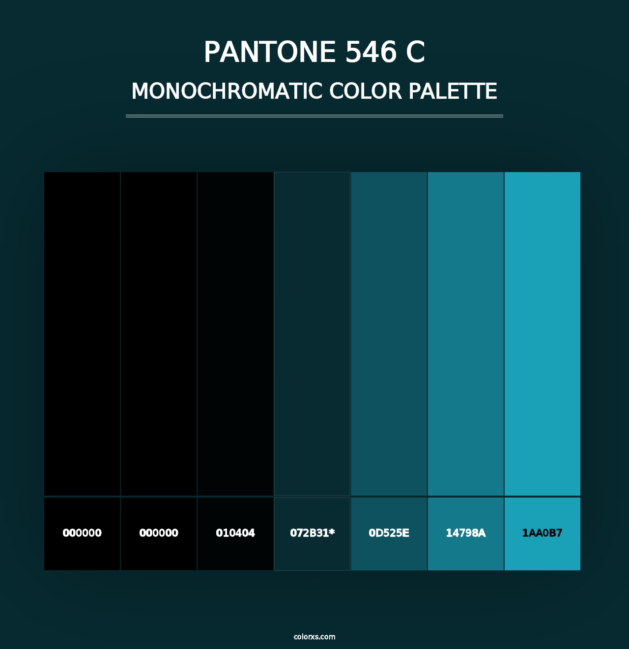 PANTONE 546 C - Monochromatic Color Palette