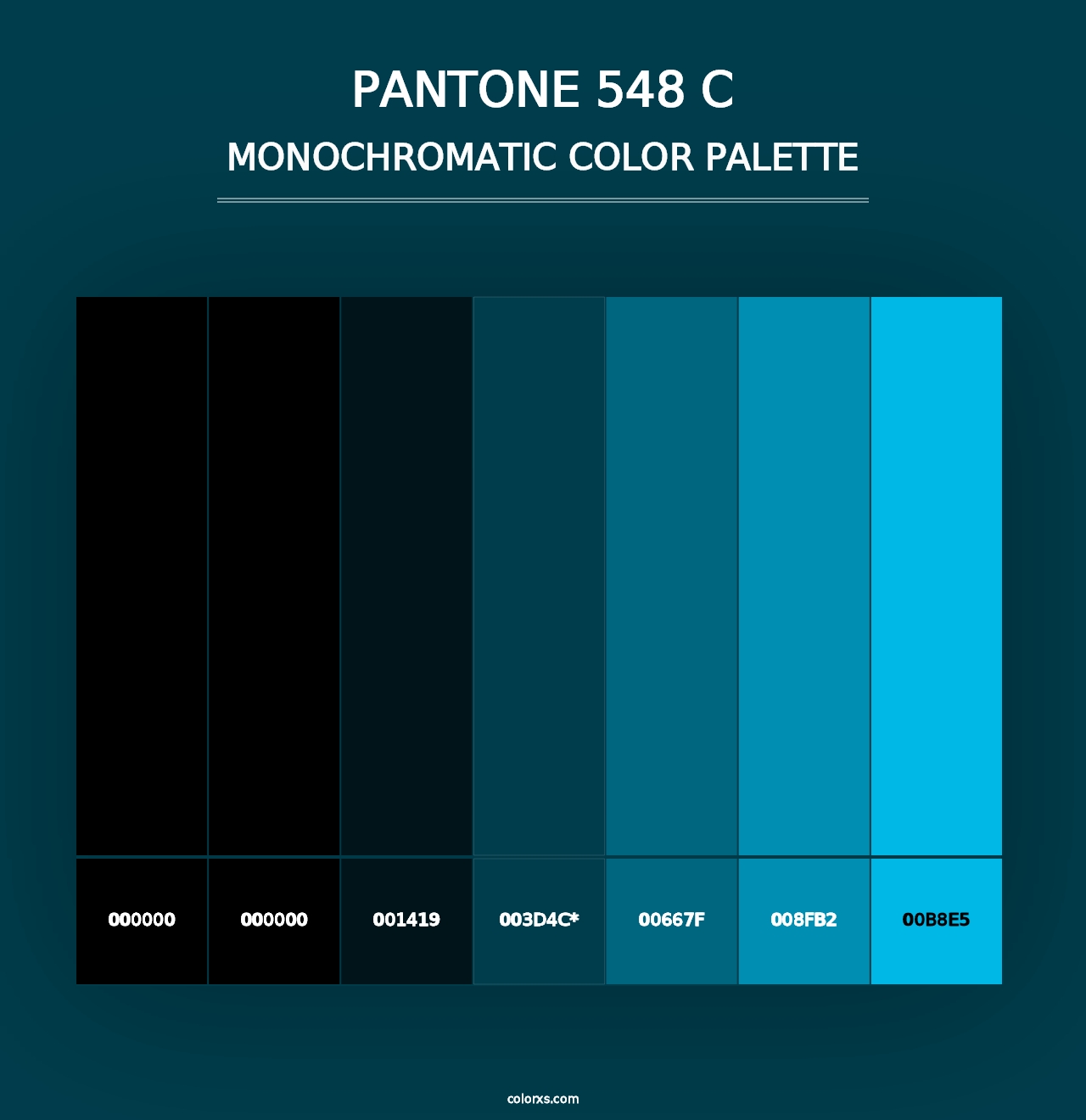 PANTONE 548 C - Monochromatic Color Palette