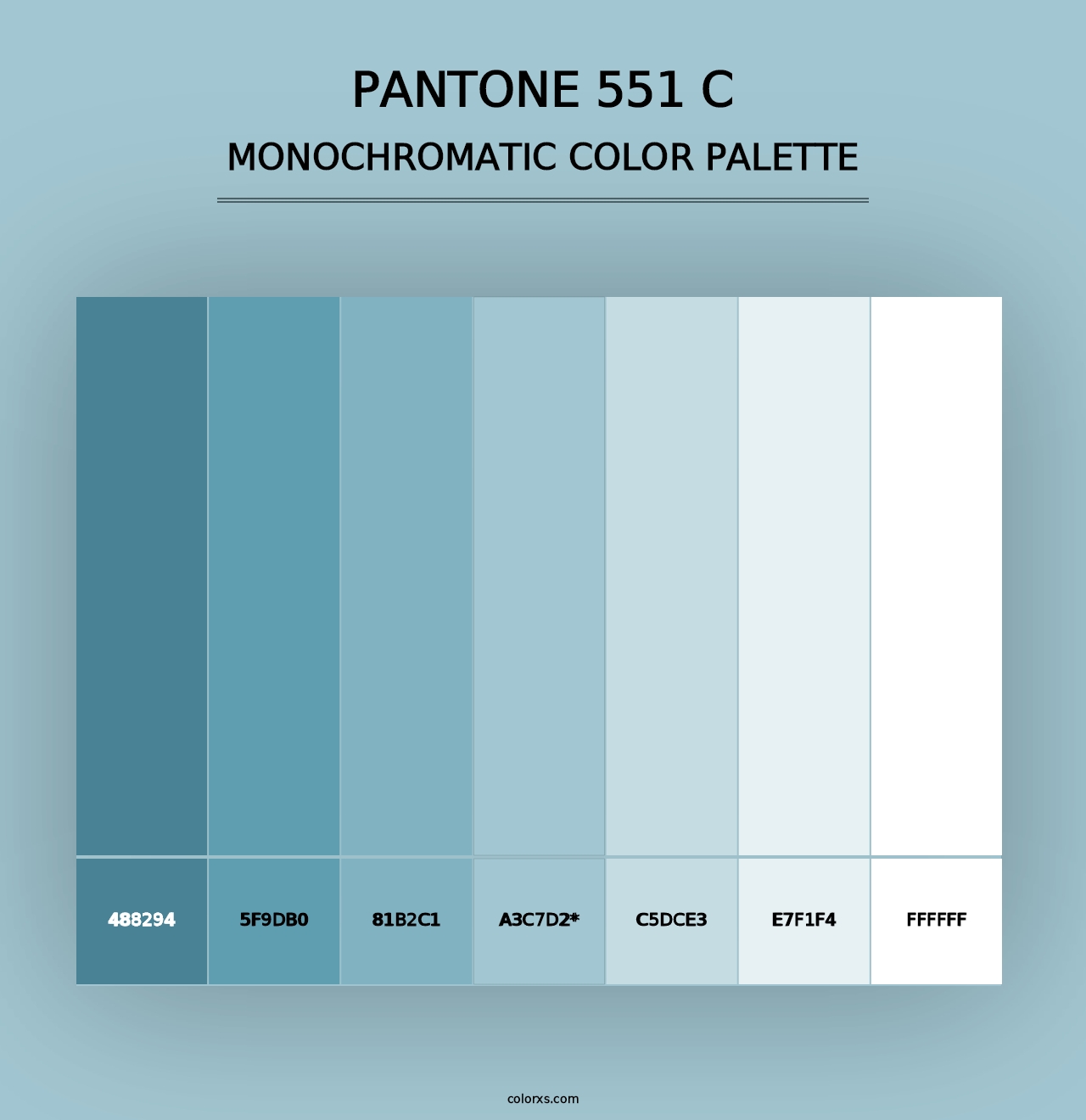 PANTONE 551 C - Monochromatic Color Palette