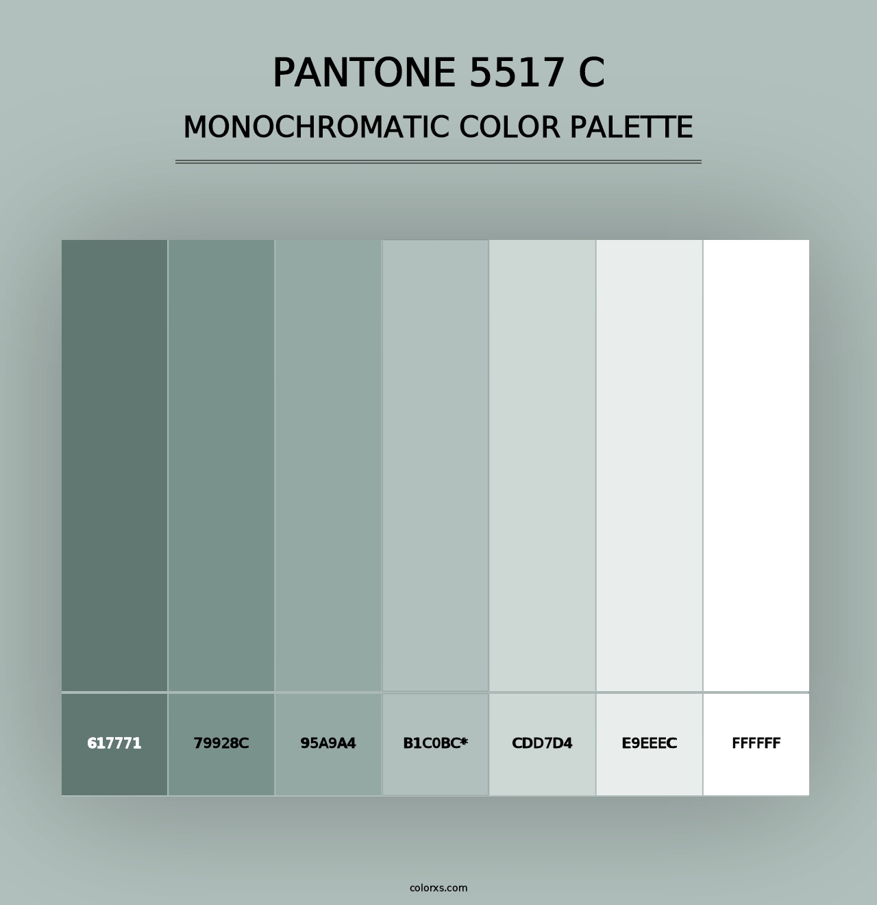 PANTONE 5517 C - Monochromatic Color Palette