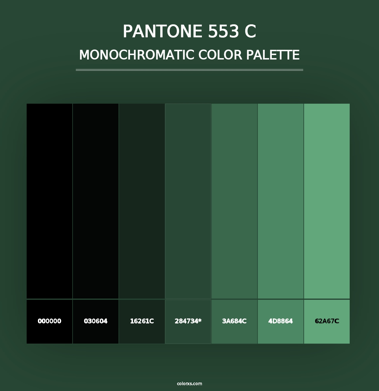 PANTONE 553 C - Monochromatic Color Palette