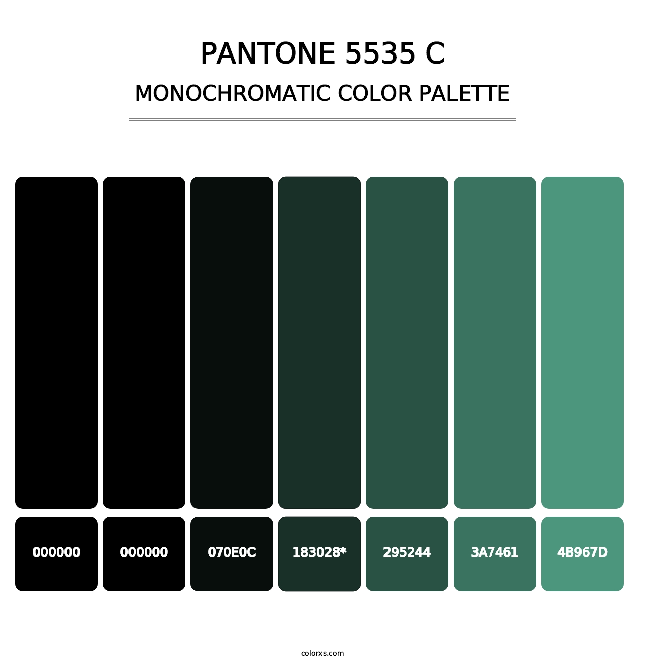 PANTONE 5535 C - Monochromatic Color Palette