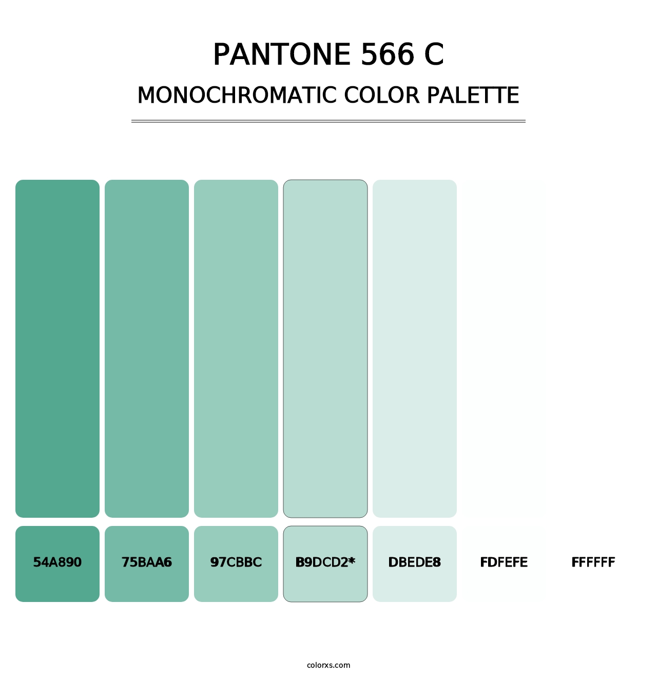 PANTONE 566 C - Monochromatic Color Palette