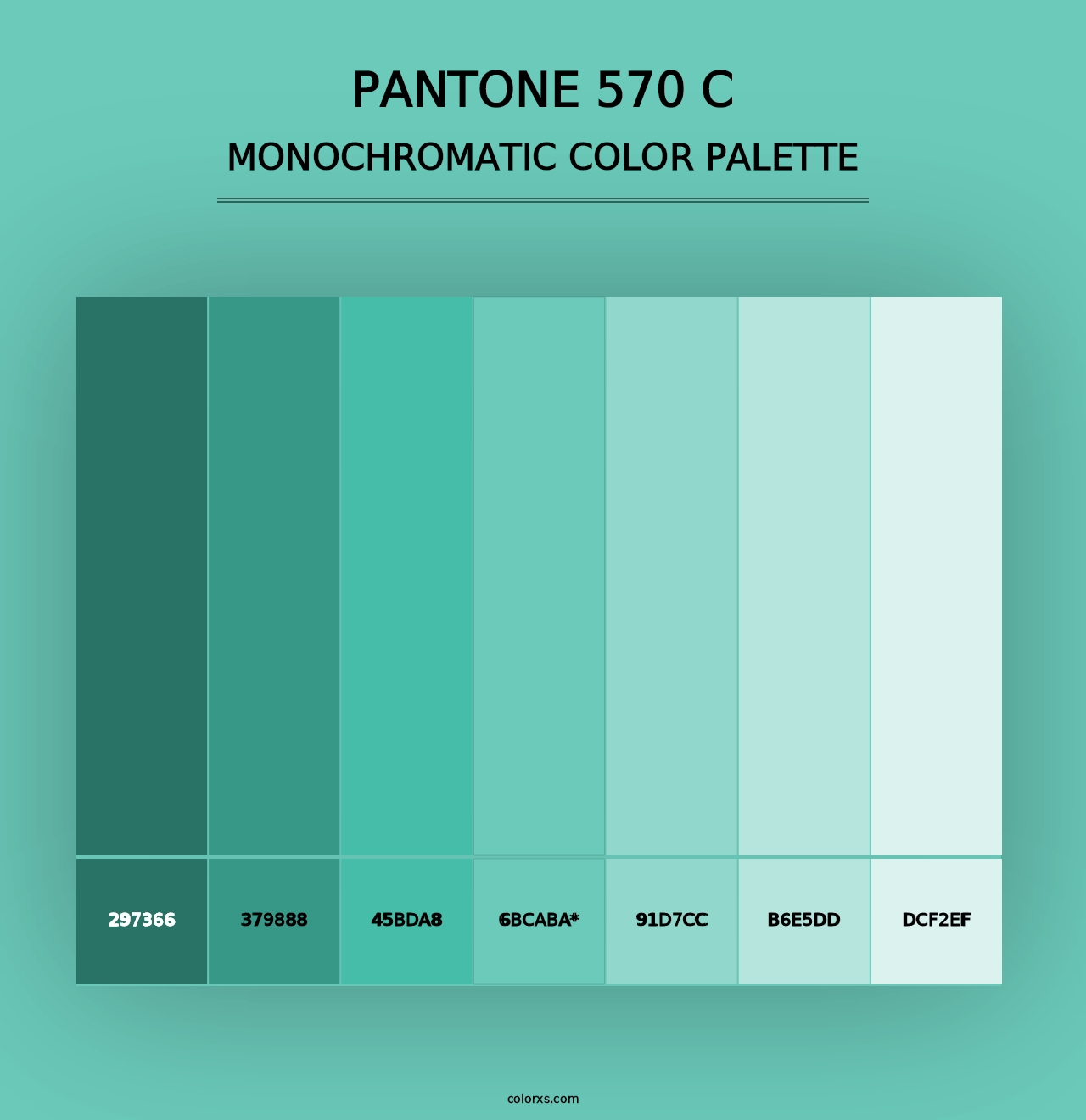 PANTONE 570 C - Monochromatic Color Palette