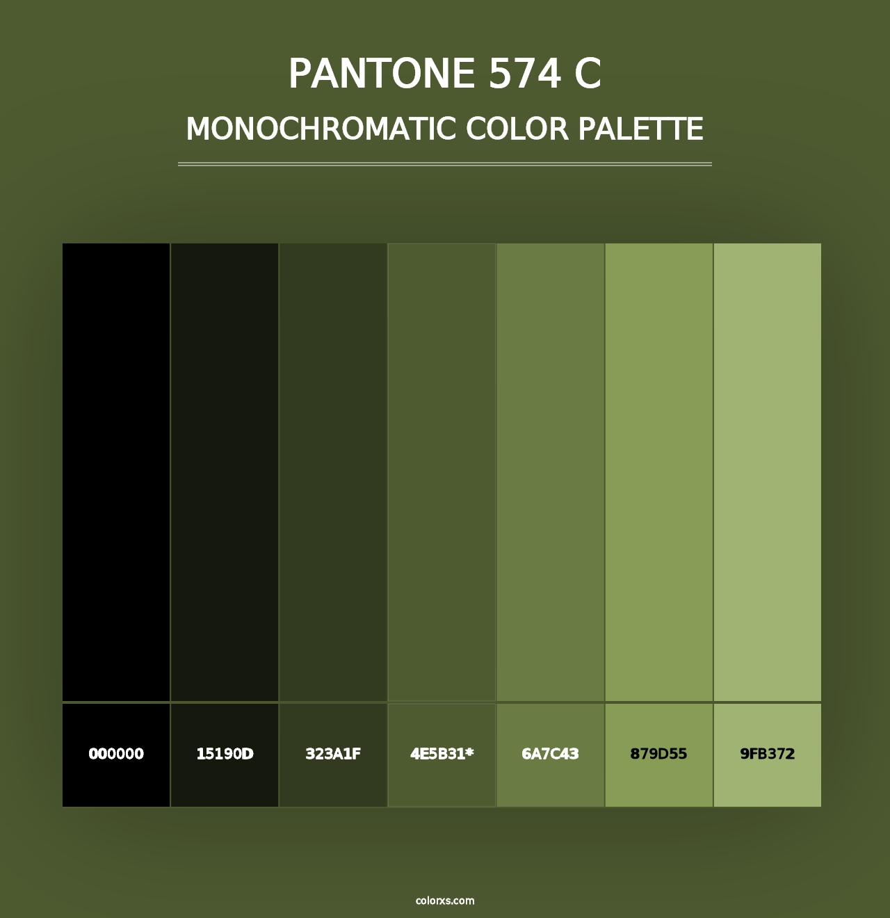 PANTONE 574 C - Monochromatic Color Palette