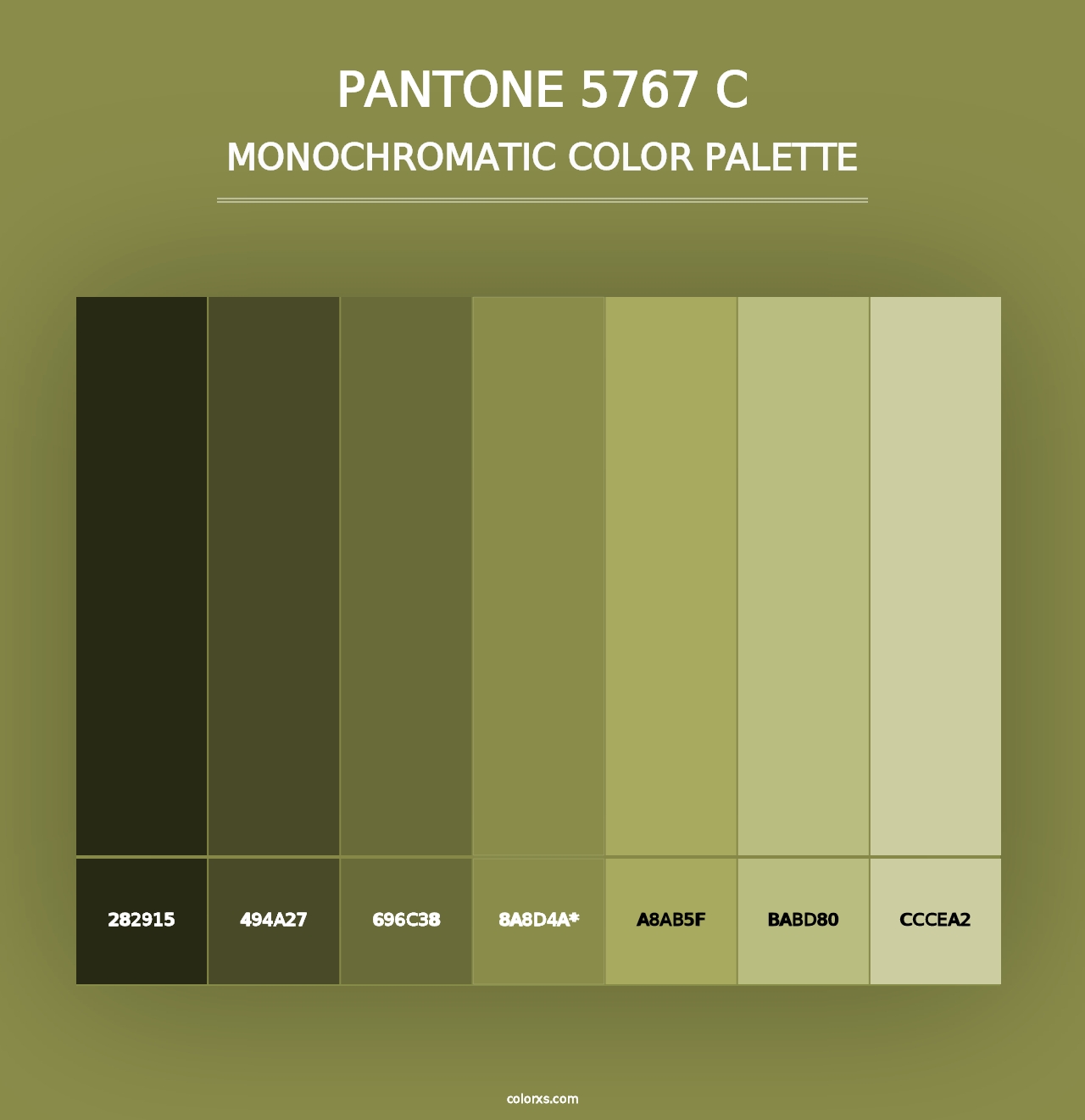 PANTONE 5767 C - Monochromatic Color Palette