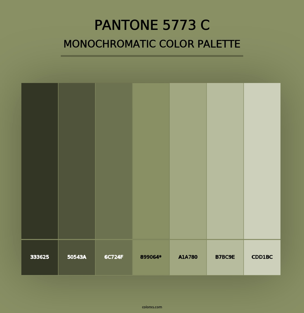 PANTONE 5773 C - Monochromatic Color Palette