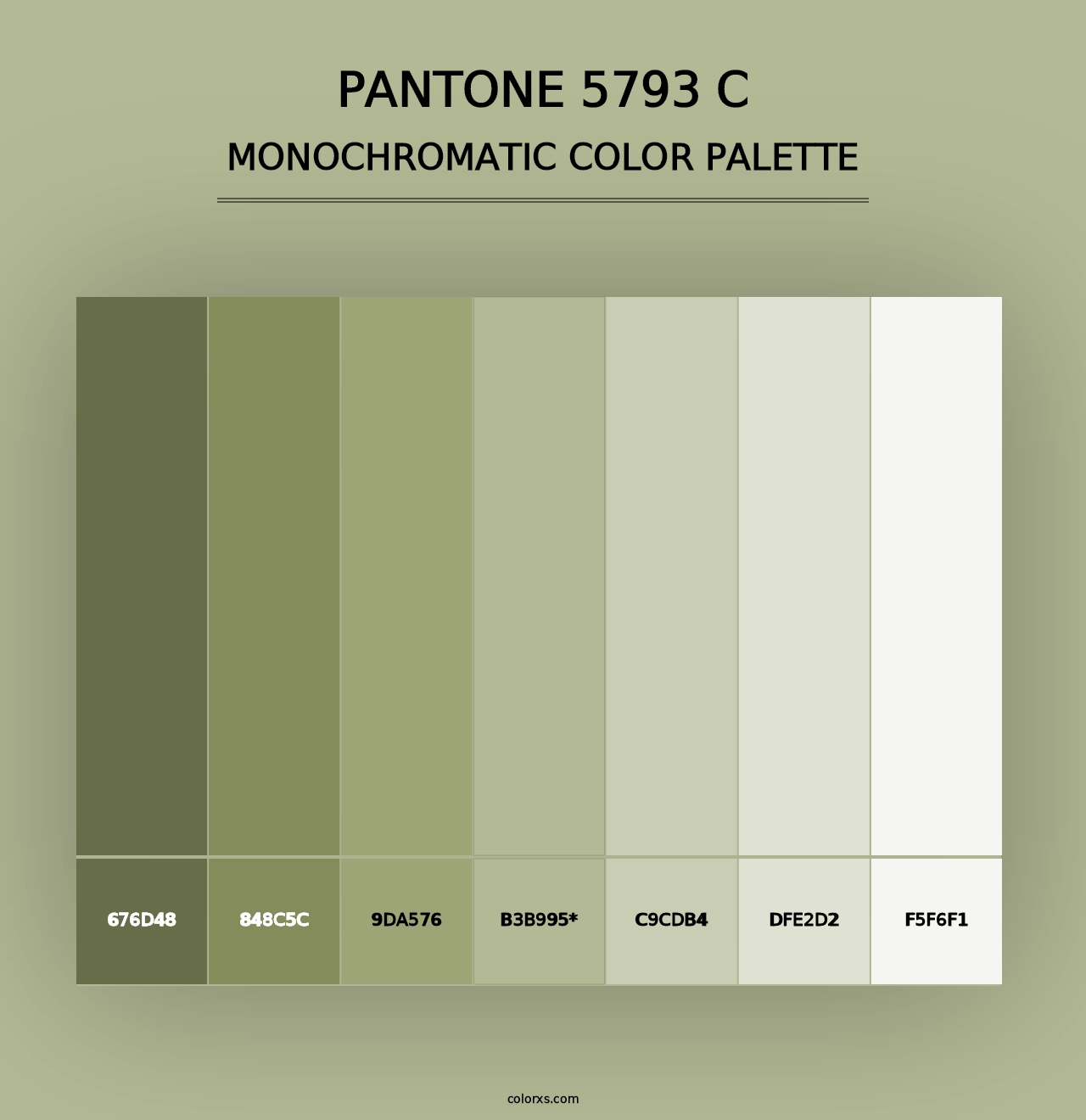 PANTONE 5793 C - Monochromatic Color Palette