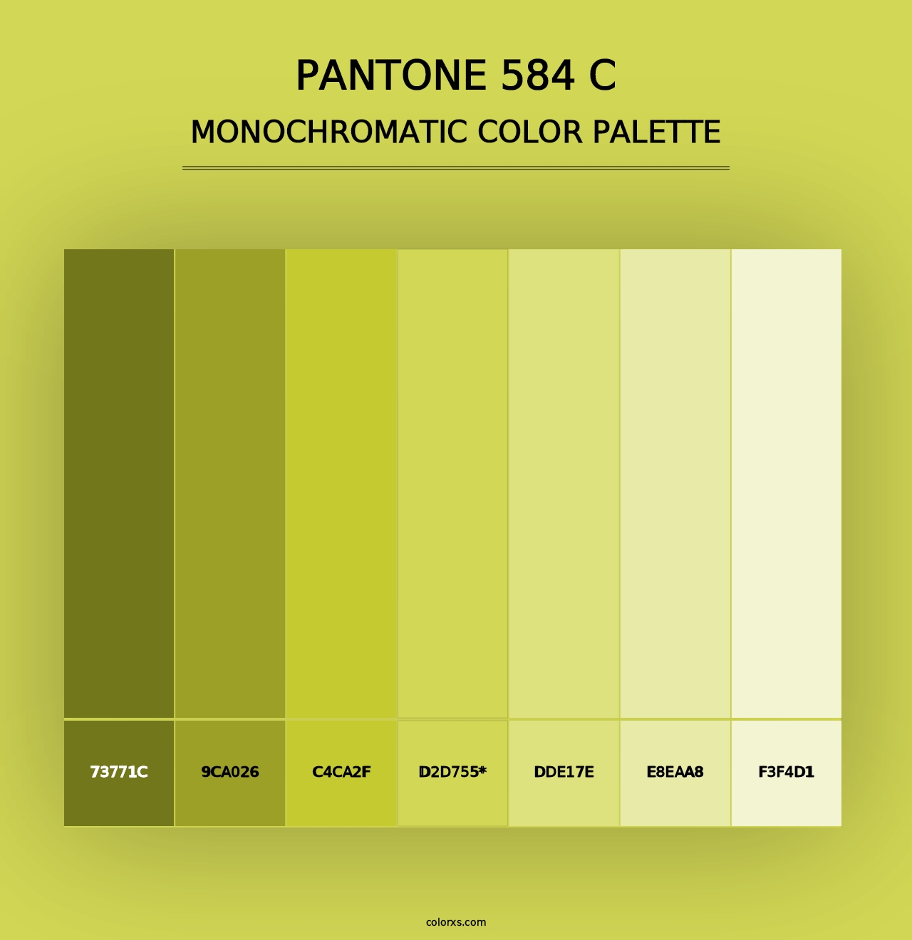 PANTONE 584 C - Monochromatic Color Palette