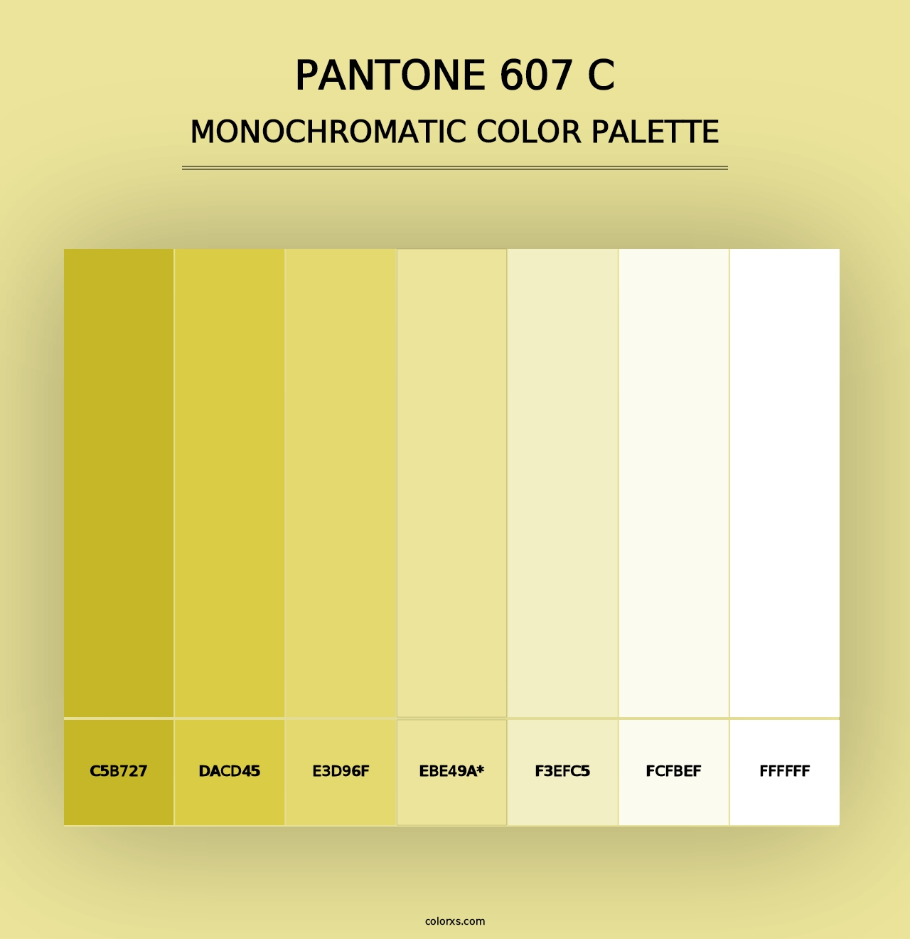 PANTONE 607 C - Monochromatic Color Palette