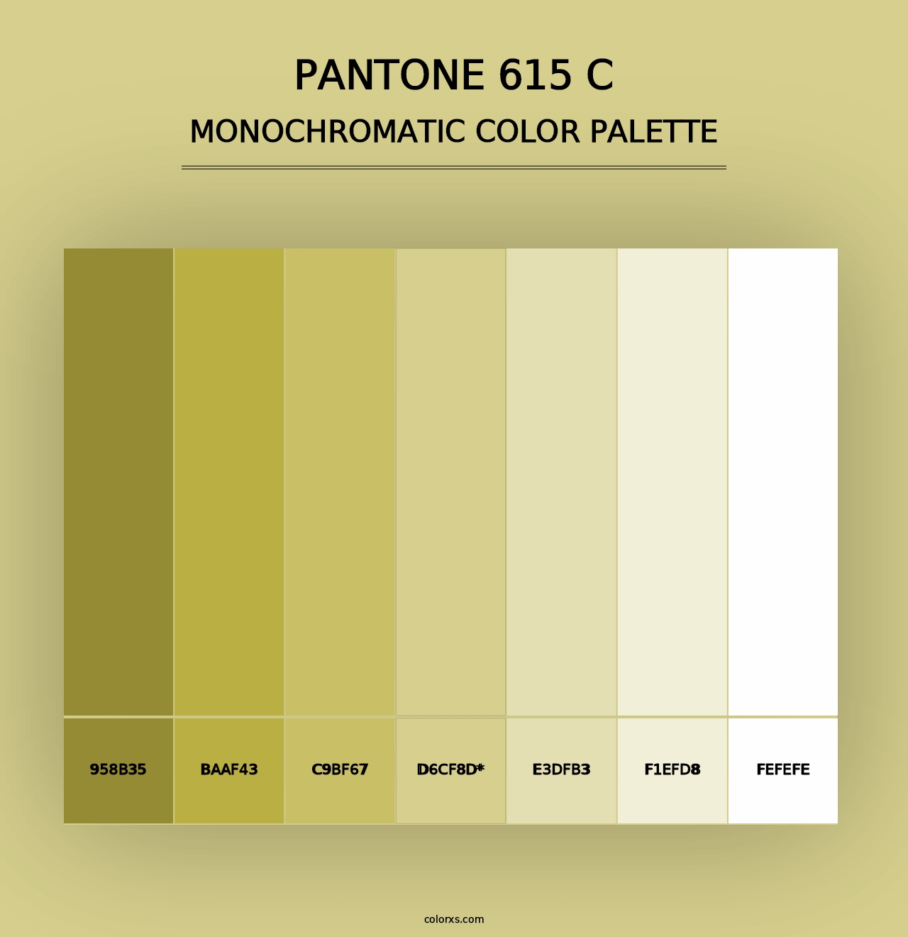 PANTONE 615 C - Monochromatic Color Palette