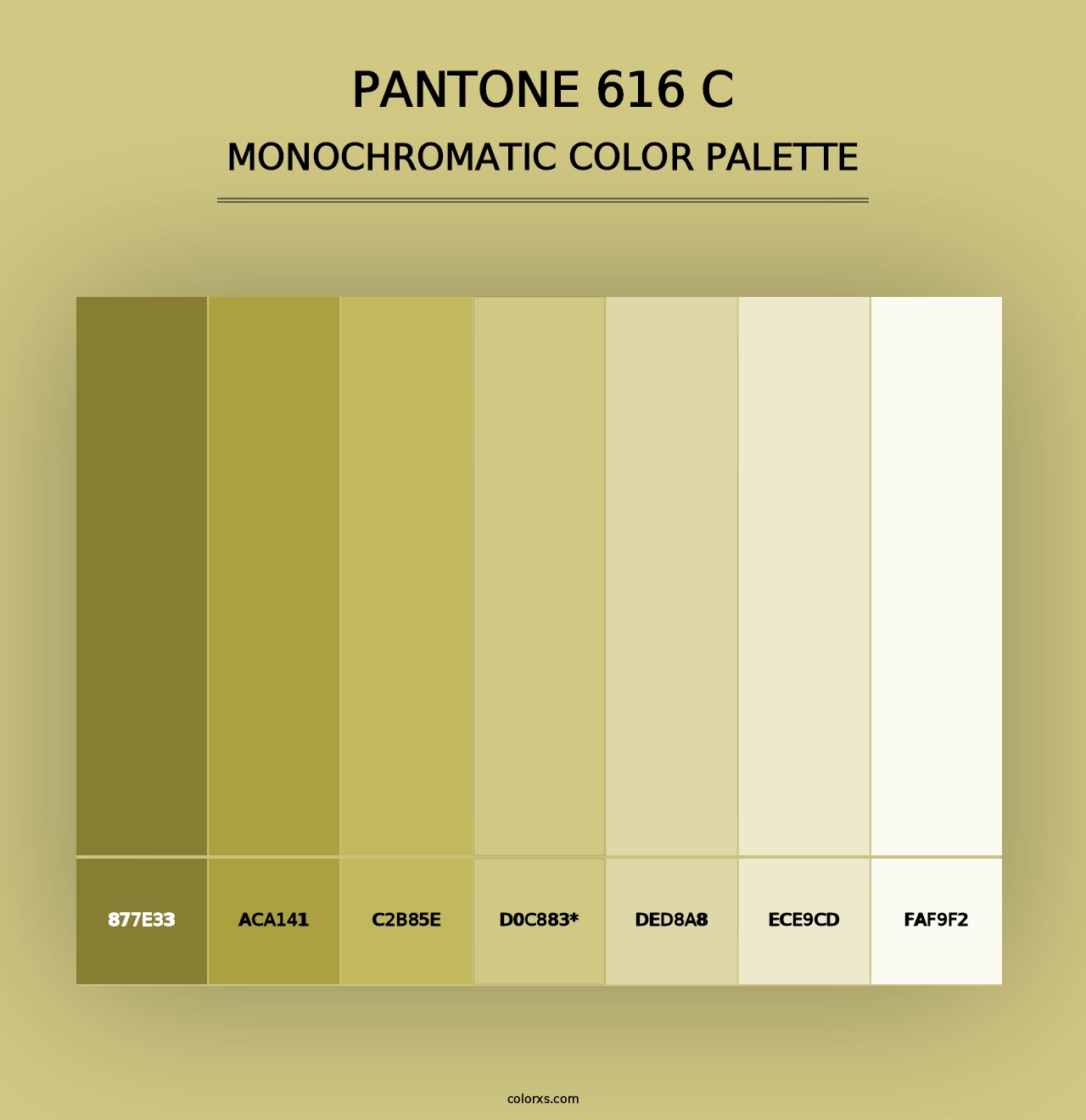 PANTONE 616 C - Monochromatic Color Palette