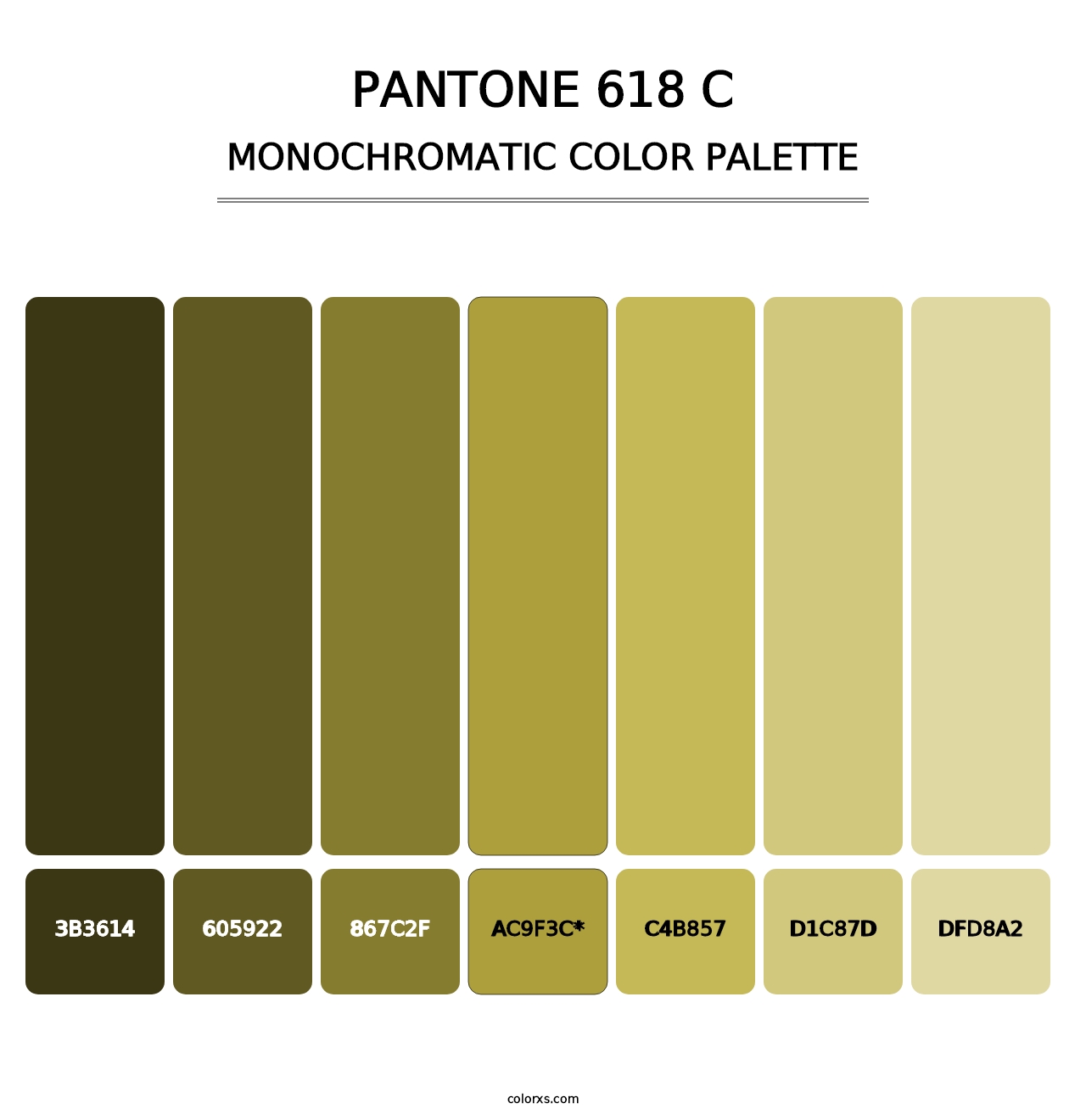 PANTONE 618 C - Monochromatic Color Palette